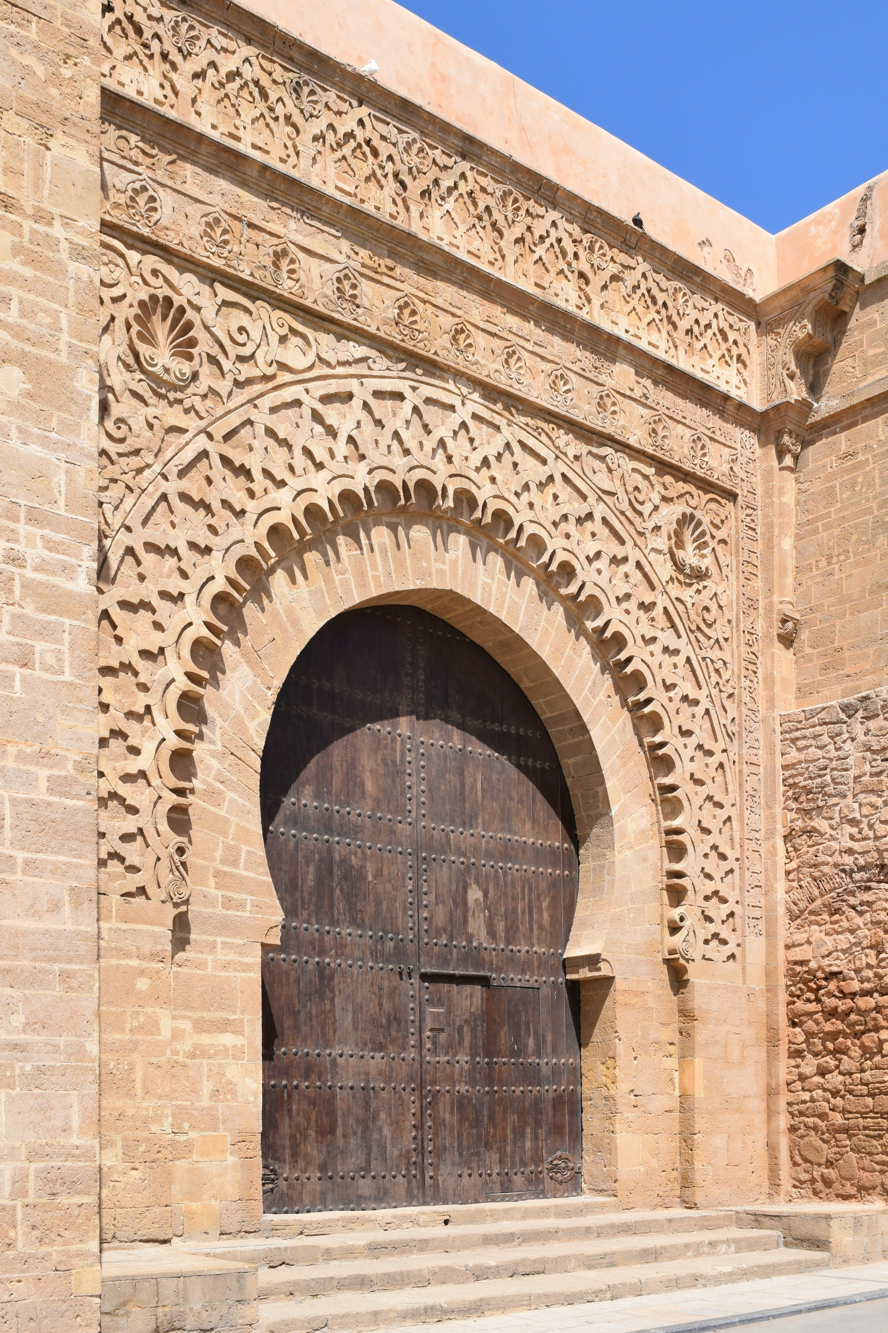 The monumental Almohad gate Bab Oudaia at the Kasbah of the Udayas, Rabat